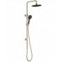 Kaya Urban Brass Twin Shower With Matte Black Heads